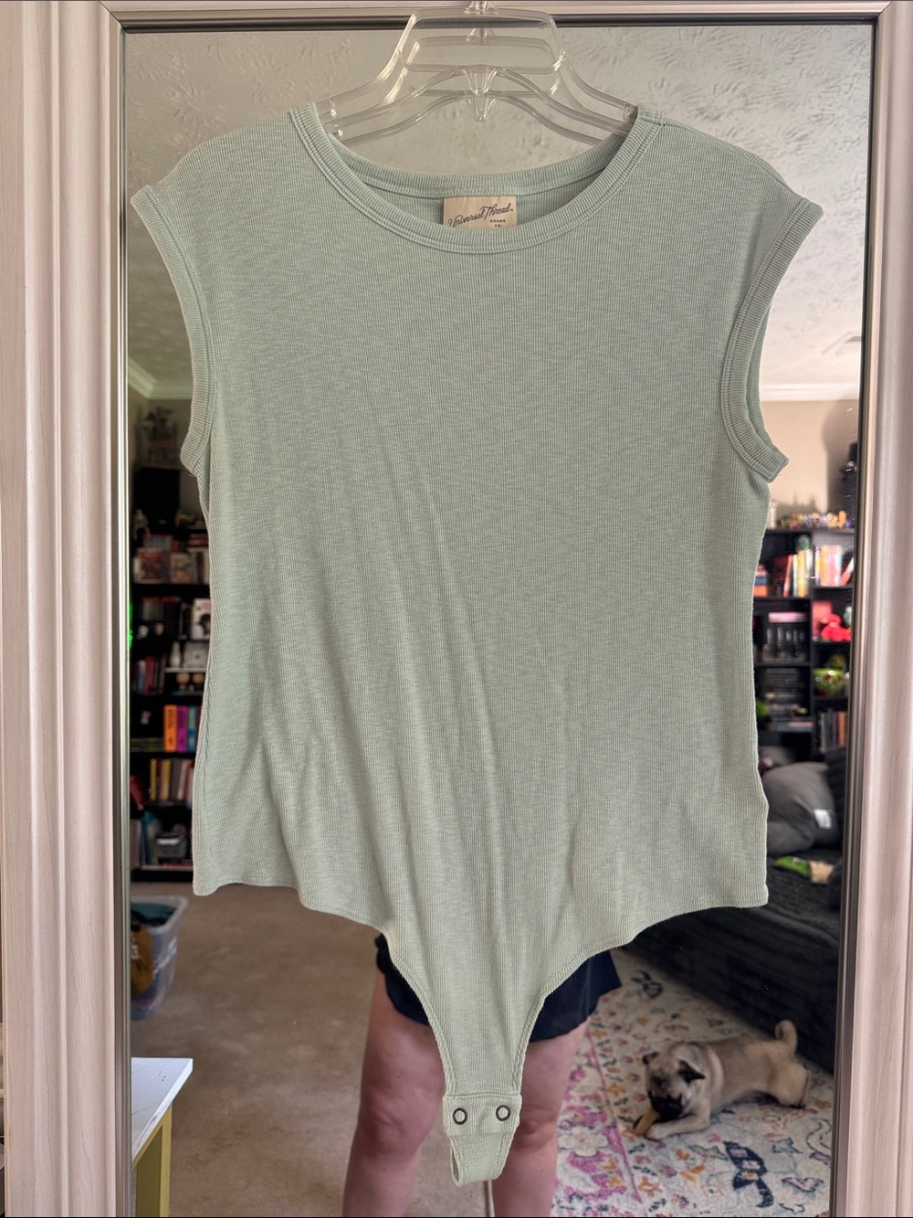 Universal Thread Sleeveless Light Sage Bodysuit Top